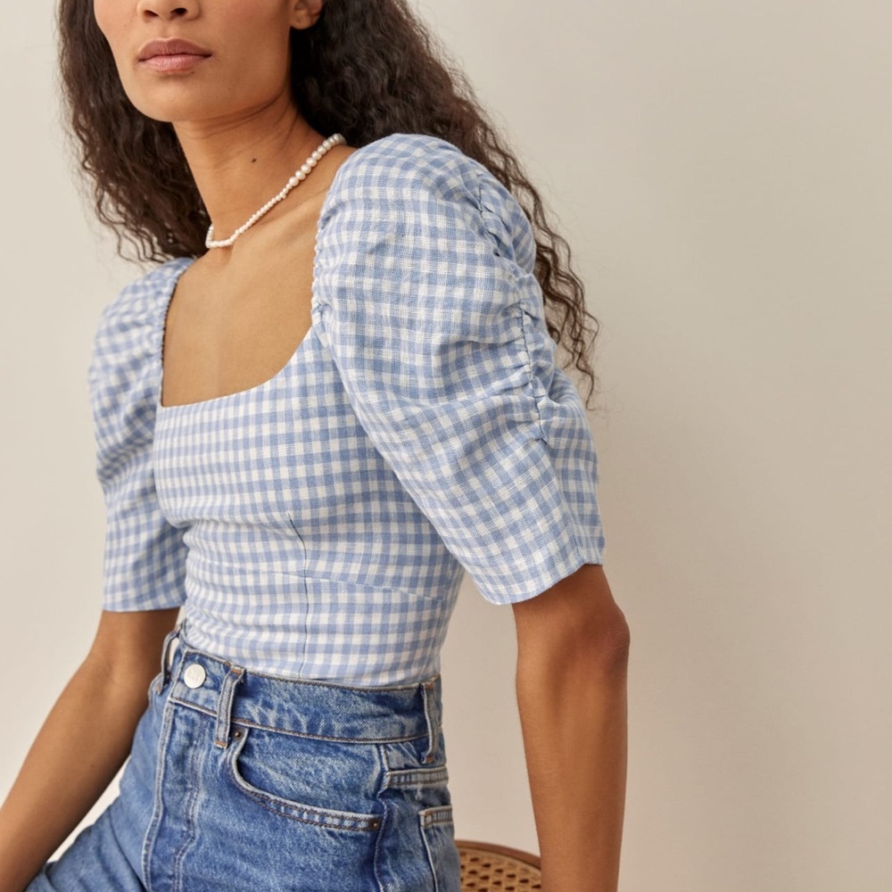Reformation 'January Linen Top'